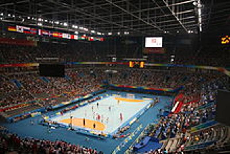 How many people does the National Indoor Stadium in Beijing hold?