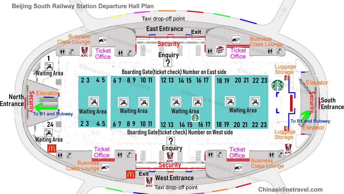 Beijing South Railway Station map