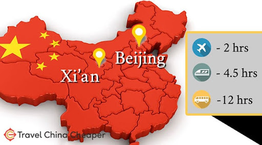 beijing to xi'an distance