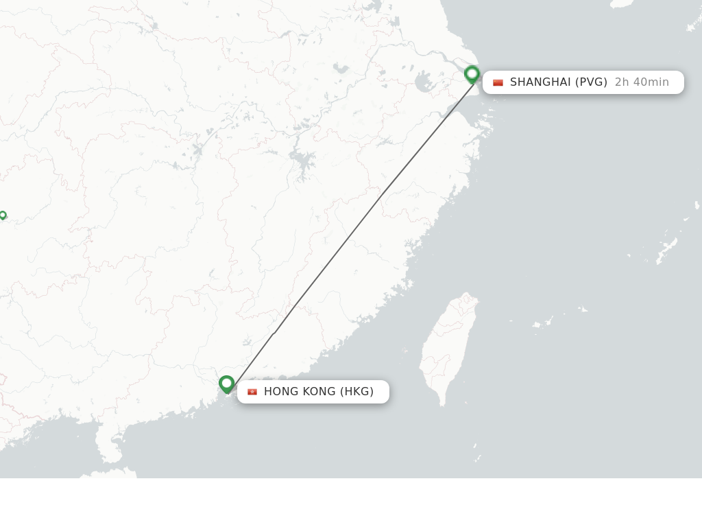 Hong Kong to Shanghai distance