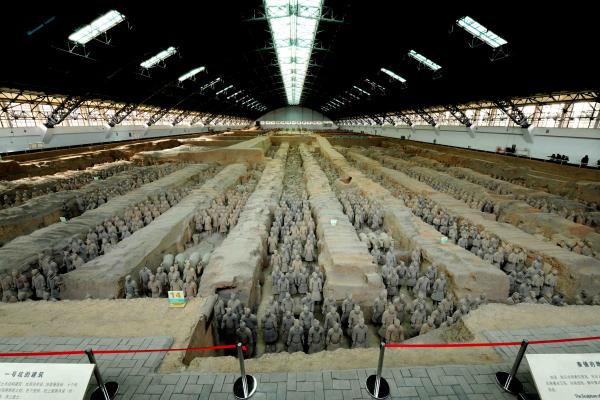 How big is the tomb of Qin?