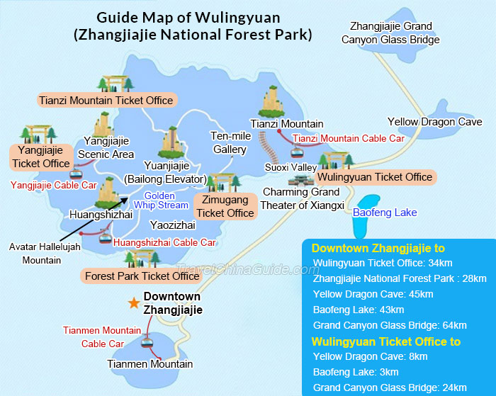 How do I get to Zhangjiajie National Forest Park from Wulingyuan?