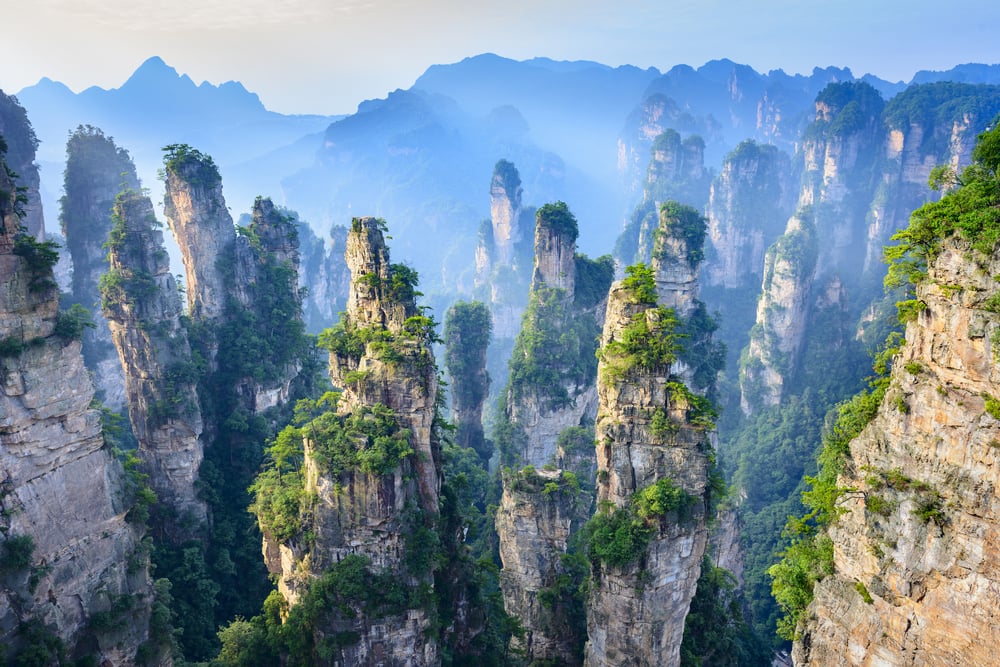 How high is Zhangjiajie?