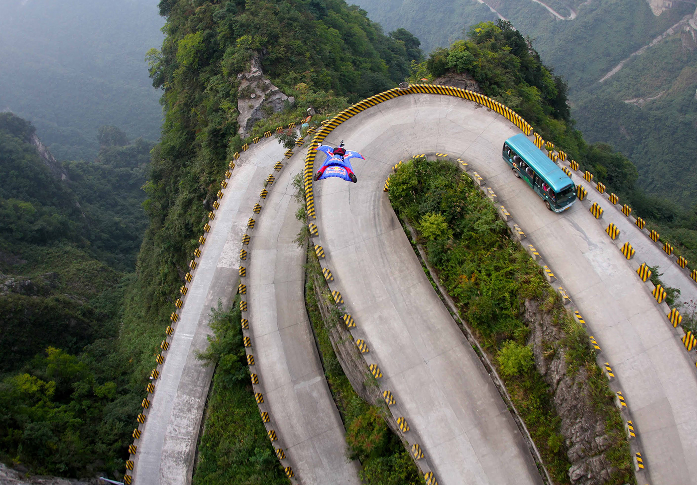 How long is Tianmen Mountain road?