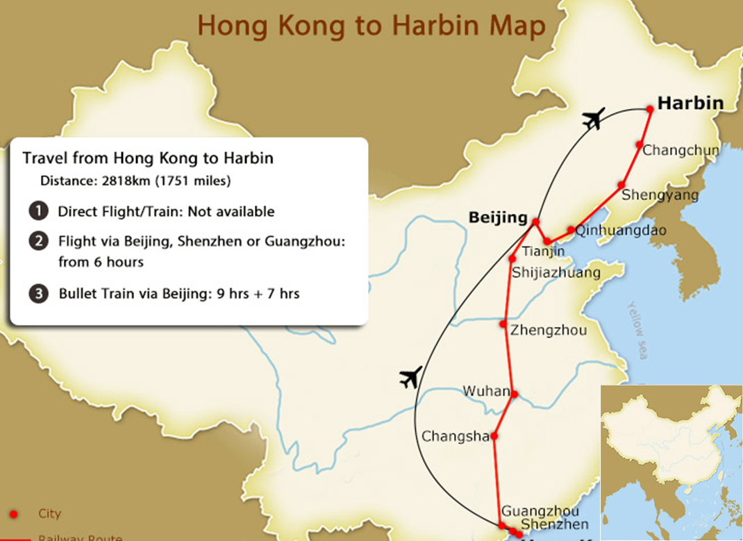 Is there a high speed rail from Hong Kong to Harbin?