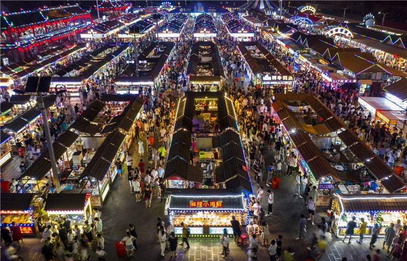 What is the largest night market in China?