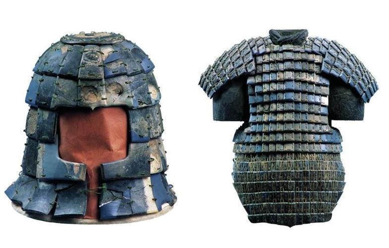 What were the terracotta warriors armor made of?