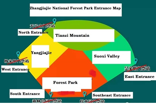 Which entrance is best for Zhangjiajie?